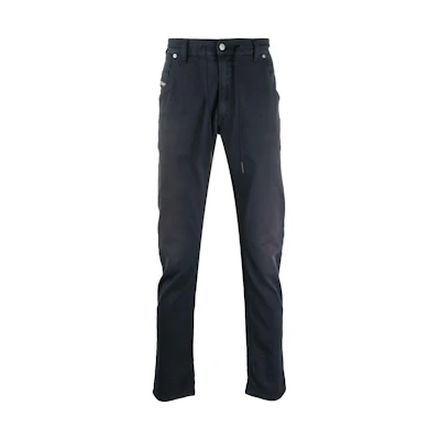 DIESEL FW22 Low-Rise Slim Fit Black Jeans with Lace-Up Design A000880670M8IE
