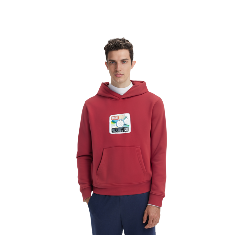 Sizing ディーゼル FW22 レッドロゴプリントパーカー. A068080JFAV44Q