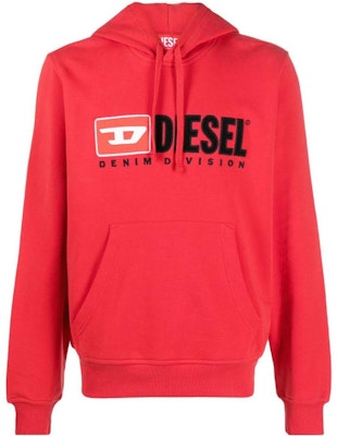 DIESEL FW22 Red Logo Printed Drawstring Hoodie Long Sleeve Sweatshirt A037570BAWT44Q Order DIESEL FW22 Red Logo Printed Drawstring Hoodie Long Sleeve Sweatshirt A037570BAWT44Q