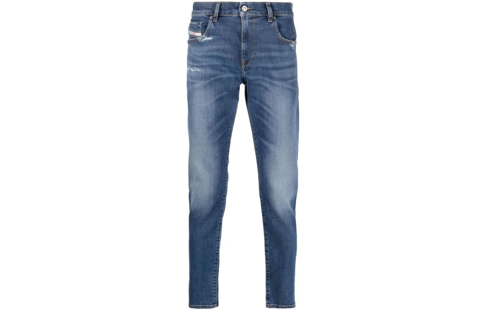 Order DIESEL FW22 修身深蓝色牛仔裤配纽扣拉链口袋 A0355809E0701