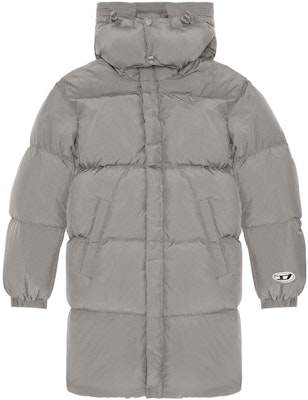 DIESEL FW22 Solid Color Hooded Down Jacket Gray A062850AEAI-98B Buy DIESEL FW22 Solid Color Hooded Down Jacket Gray A062850AEAI-98B