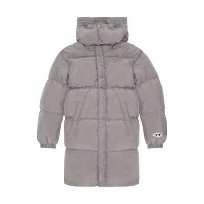 DIESEL FW22 Solid Color Hooded Down Jacket Gray A062850AEAI-98B
