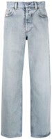 DIESEL FW22 Straight-Leg Blue Denim Jeans Classic Solid Patch Style A0356409C1401 DIESEL FW22 Straight-Leg Blue Denim Jeans Classic Solid Patch Style A0356409C1401