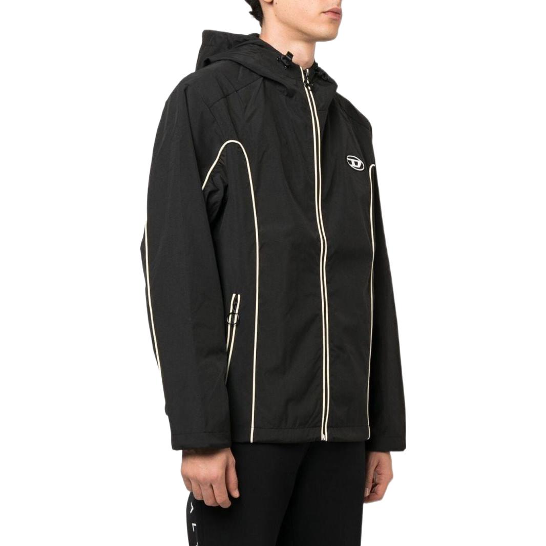 Purchase DIESEL FW22 条纹长袖连帽拉链防风夹克外套 A061490DGAM9XX