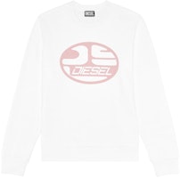 DIESEL FW22 White Logo Print Long Sleeve Sweatshirt. A064940HAYT-WH DIESEL FW22 White Logo Print Long Sleeve Sweatshirt. A064940HAYT-WH