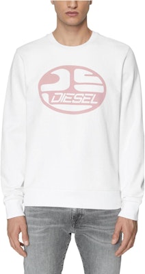 DIESEL FW22 Baju Lengan Panjang Putih Cetakan Logo. A064940HAYT-WH Shop DIESEL FW22 Baju Lengan Panjang Putih Cetakan Logo. A064940HAYT-WH