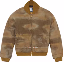 Diesel FW22 Abstract Print Zip-Up Jacket Army Green A061550IGAF-GN Diesel FW22 Abstract Print Zip-Up Jacket Army Green A061550IGAF-GN