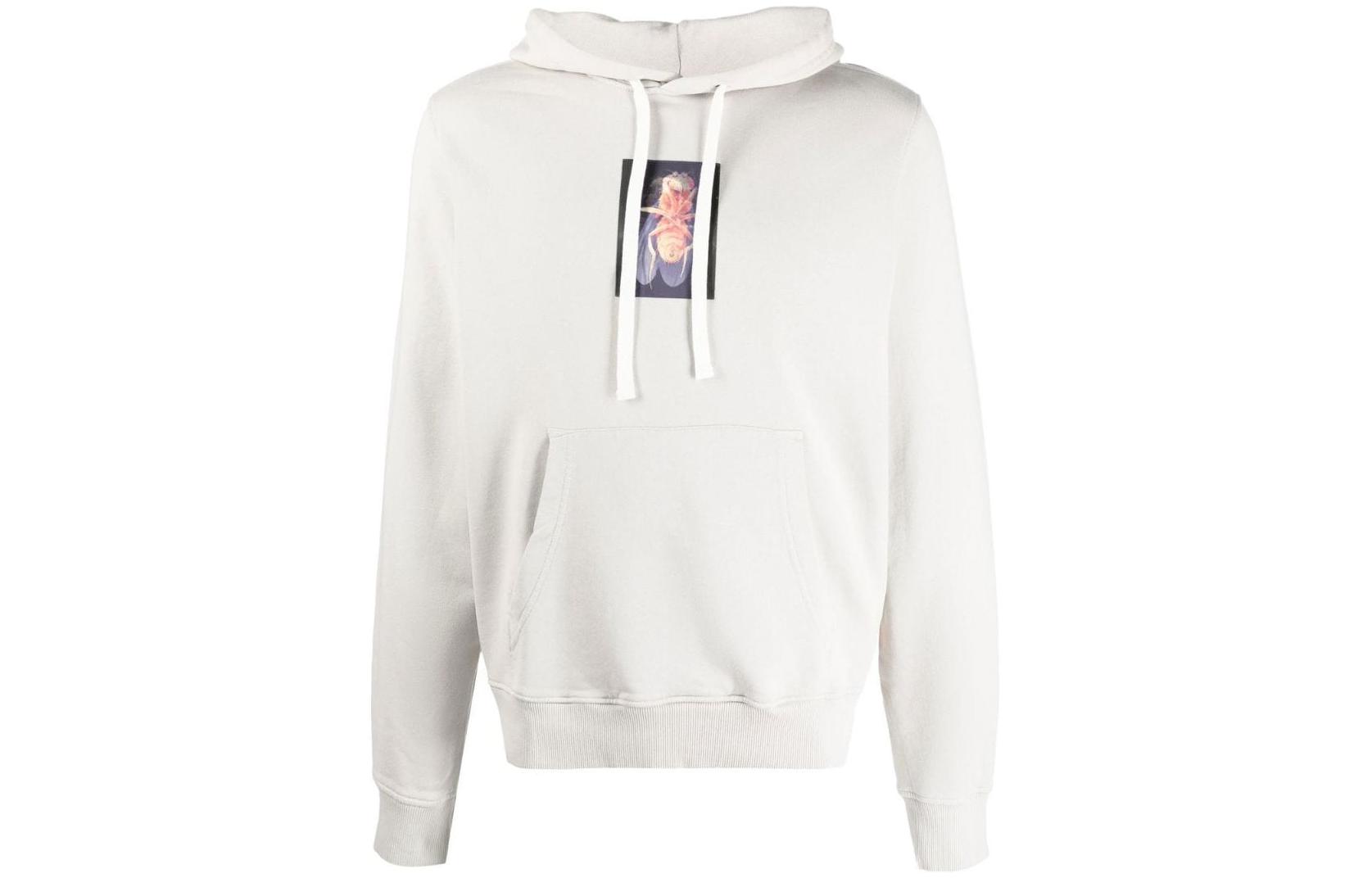 Diesel FW22 Applique Printed Hoodie White A066020CGBC9CR