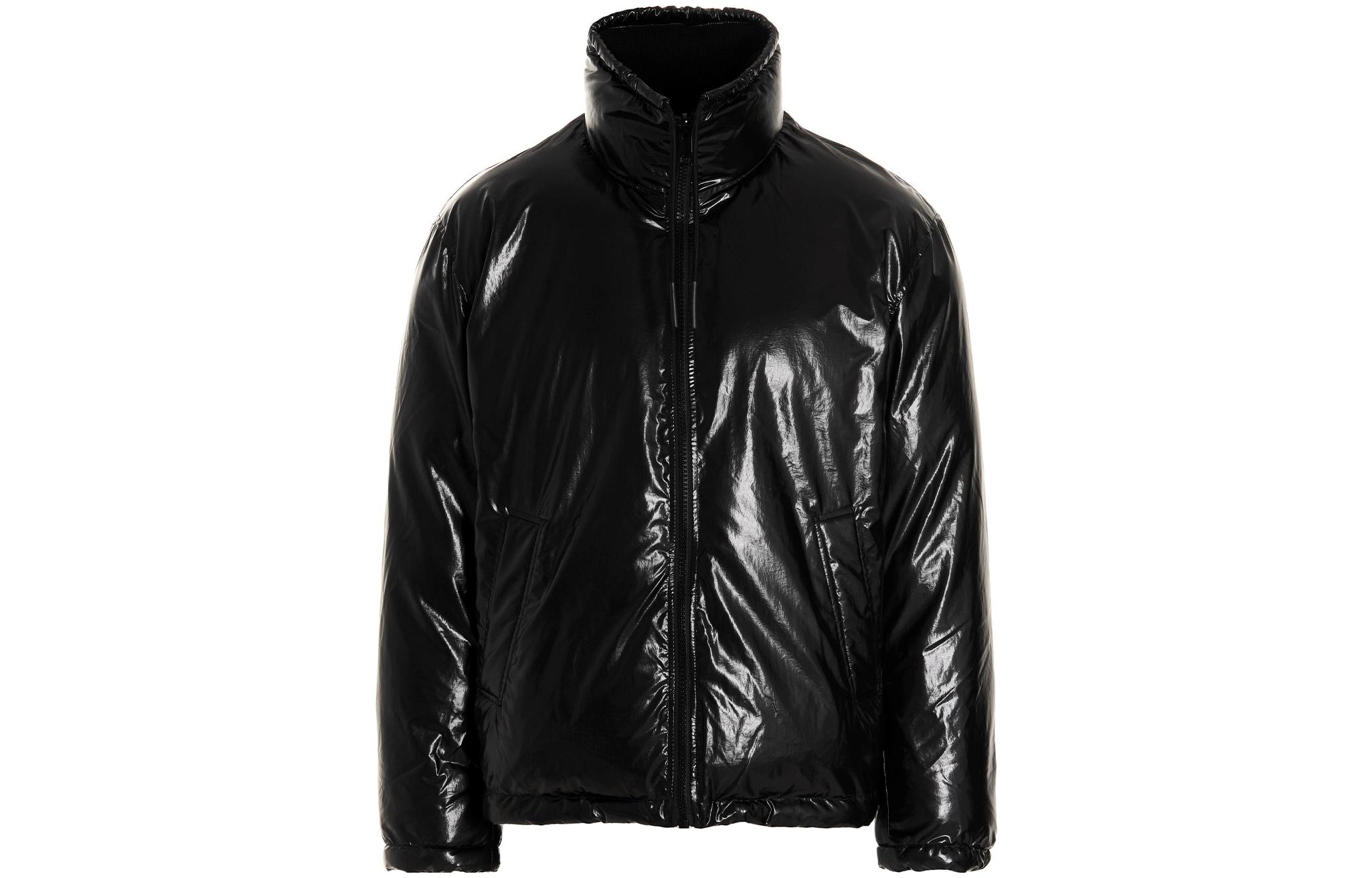 Diesel FW22 Back Logo High-Neck Jacket Black Long Sleeve Mens A062920JKKL9XX