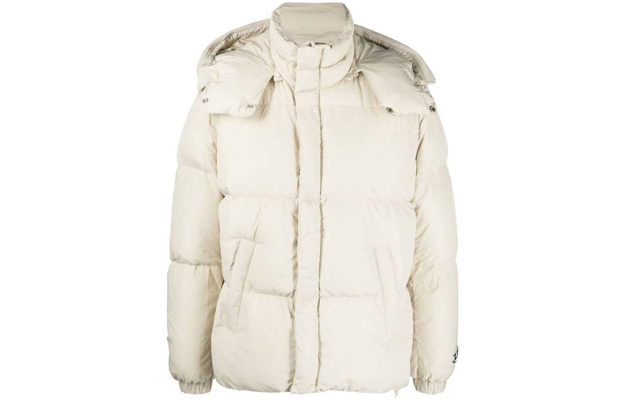 Order DIESEL FW22 Beige  Jacket with Removable Hood and Logo Patch Design A064230BFAQ173