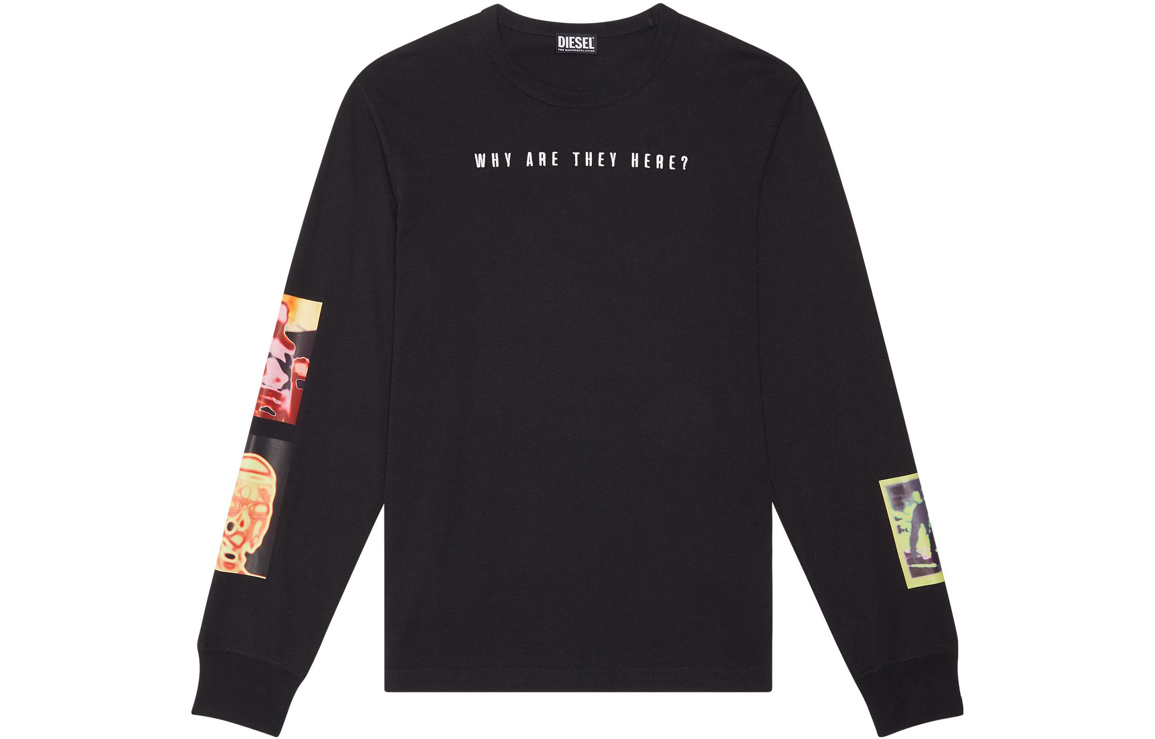 Diesel FW22 Black Heat Map Graphic Crewneck Sweatshirt A066070BEAF9XX