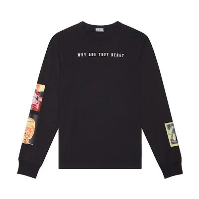 Diesel FW22 Black Heat Map Graphic Crewneck Sweatshirt A066070BEAF9XX