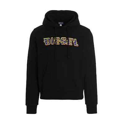 Diesel FW22 Black Hoodie with Logo Print A065100HAYT-9XX