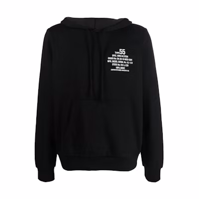 Diesel FW22 Black Hoodie with Logo Print Long Sleeve A065000HAYT9XX