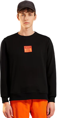 Diesel FW22 Black Logo Patch Pullover Sweatshirt Long Sleeve A065610JFAV9XX 4