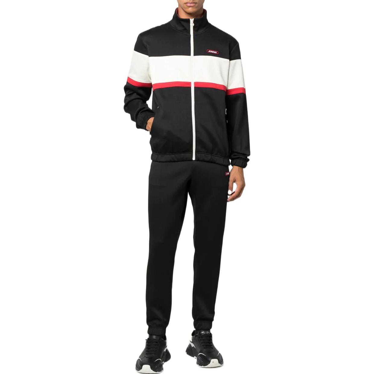 Lookbook Diesel FW22 Black Logo Patch Stand Collar Track Jacket A066080NEAG900