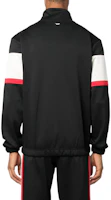 Shop Diesel FW22 Black Logo Patch Stand Collar Track Jacket A066080NEAG900