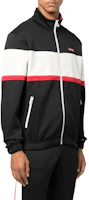 Purchase Diesel FW22 Black Logo Patch Stand Collar Track Jacket A066080NEAG900