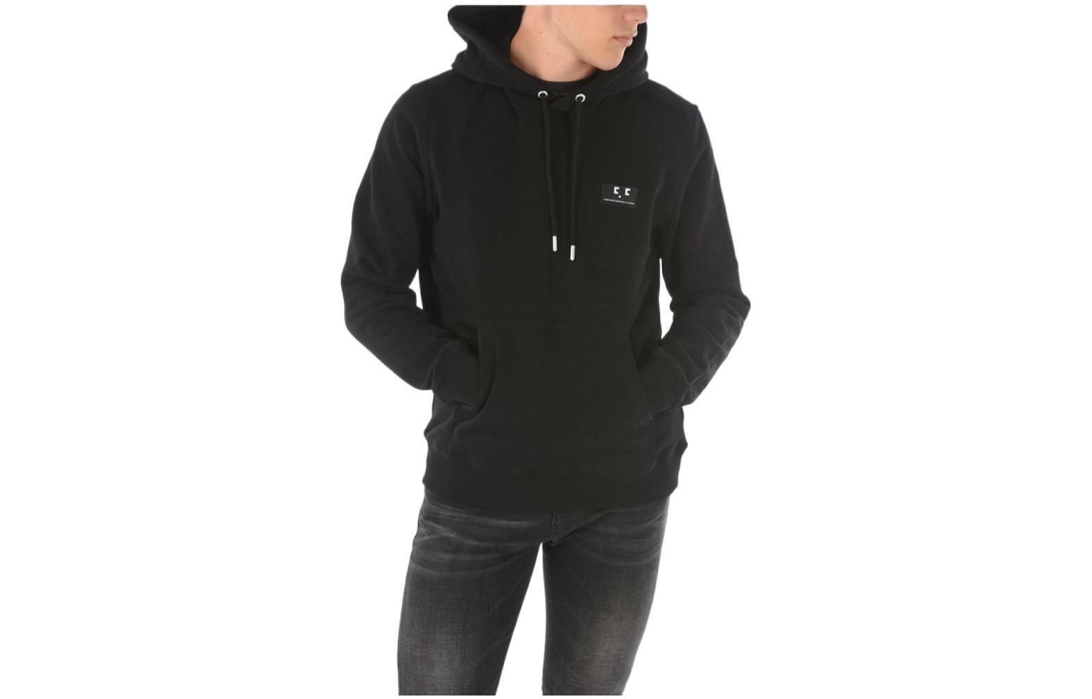 Diesel FW22 Black Solid Color Casual Loose Fit Hoodie Pullover A026920GRAH9XX