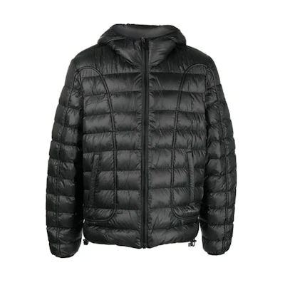 Diesel FW22 Black Solid Zip-Up Hoodie Jacket A061450BHAZ9XX