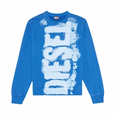 Diesel FW22 Blue Logo Crewneck Pullover Sweatshirt A067870AJIH811