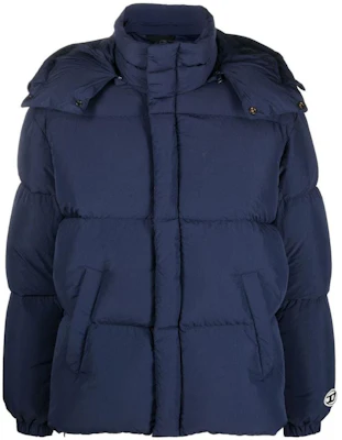 Diesel FW22 Blue Solid Color Hooded Long Sleeve Jacket A062870AEAI9XX Order Diesel FW22 Blue Solid Color Hooded Long Sleeve Jacket A062870AEAI9XX