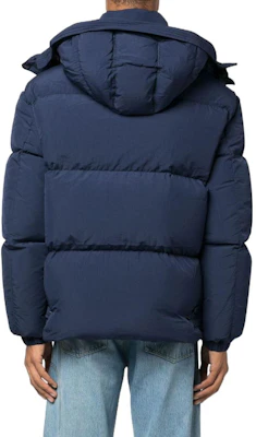 Diesel FW22 Blue Solid Color Hooded Long Sleeve Jacket A062870AEAI9XX Shop Diesel FW22 Blue Solid Color Hooded Long Sleeve Jacket A062870AEAI9XX