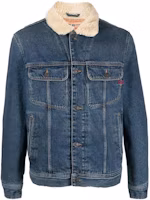 DIESEL FW22 Blue Washed Barn-Style Denim Jacket with Fleece Lining for Men. A06167007E501 DIESEL FW22 Blue Washed Barn-Style Denim Jacket with Fleece Lining for Men. A06167007E501