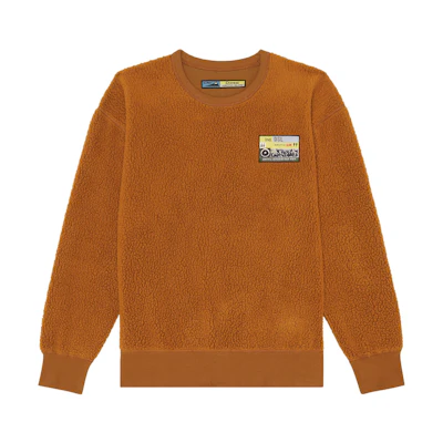 Diesel FW22 Brown Fleece Oversized Crewneck Pullover Sweater A066970GCAB-79T
