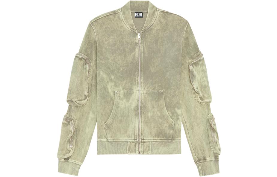 Diesel FW22 Brown Multi-Pocket Baseball Collar Jacket A064190BHAC