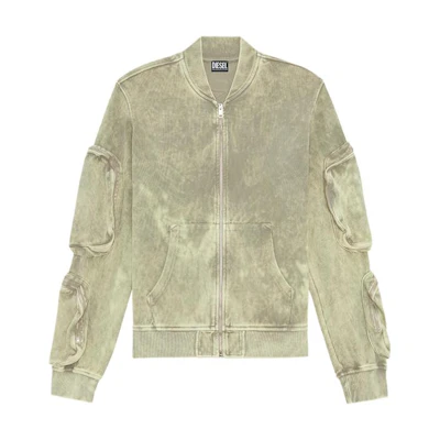 Diesel FW22 Brown Multi-Pocket Baseball Collar Jacket A064190BHAC