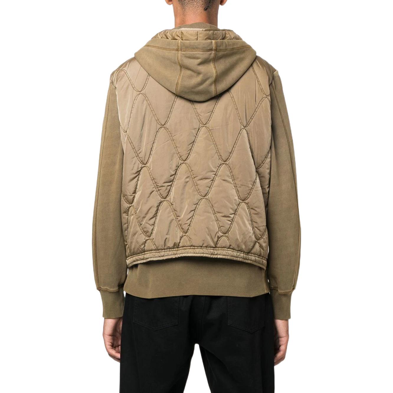 Shop Diesel FW22 棕色多口袋連帽拉鍊飛行外套 男款 A063190LCAL5DQ