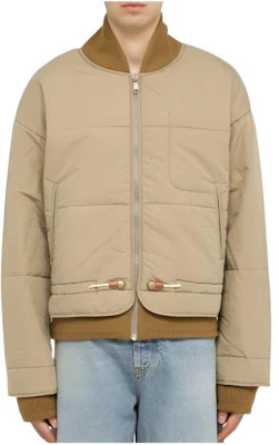 Diesel FW22 Brown Patchwork Zip-Up Stand Collar Jacket A061510AHAA79E Buy Diesel FW22 Brown Patchwork Zip-Up Stand Collar Jacket A061510AHAA79E