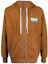 Buy Diesel FW22 Camel Brown Logo Patch Zip-Up Sweatshirt A066980GCAB79T