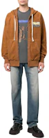 Lookbook Diesel FW22 Camel Brown Baju Sejuk Zip Logo Patch A066980GCAB79T