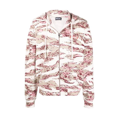Diesel FW22 Camouflage Zip-Up Hoodie Camo Color A068550EIAH35A