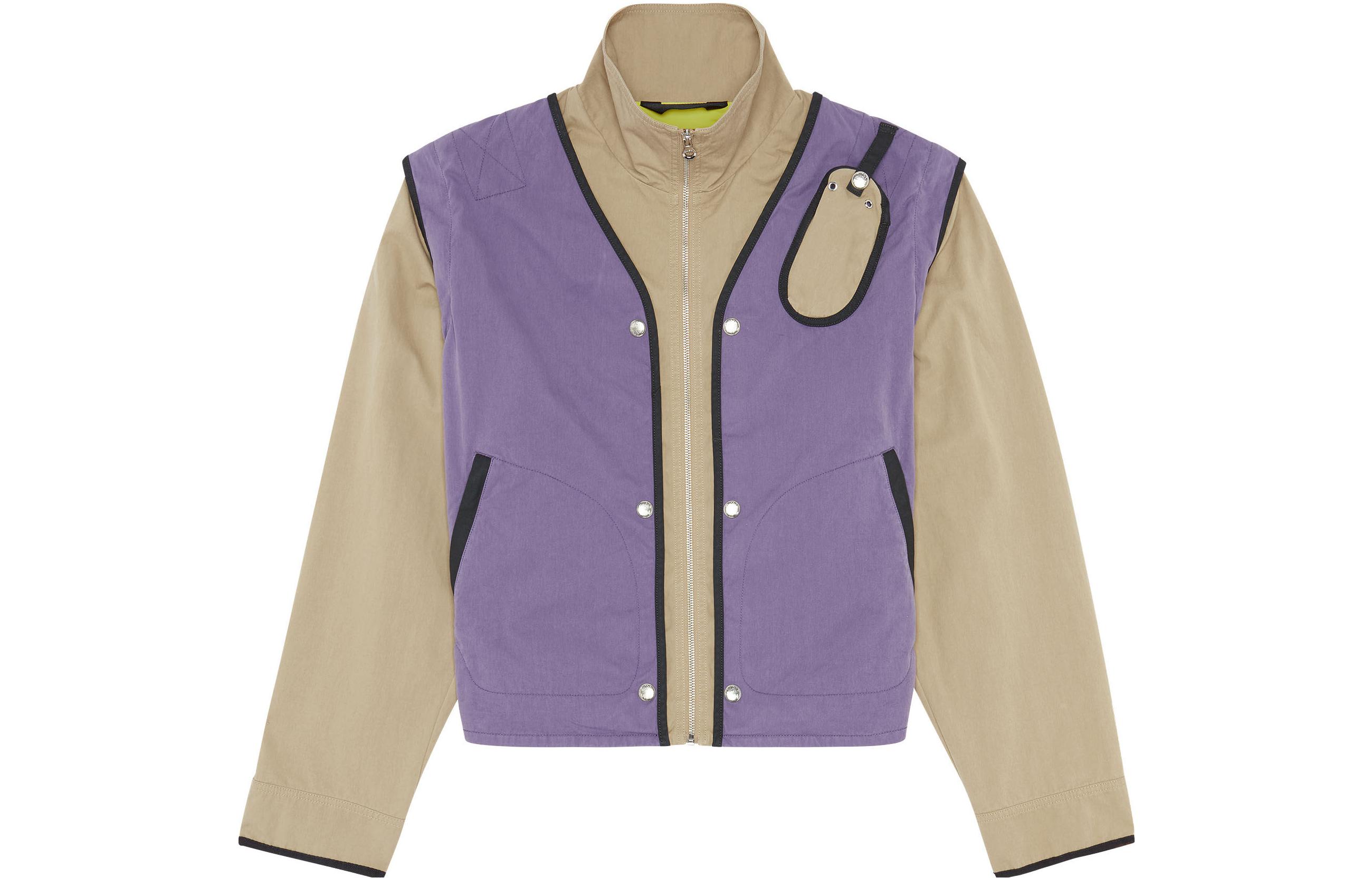 Diesel FW22 Color-Block Zip-Up Jacket Purple - Casual Outerwear A062170JKKH-9XX