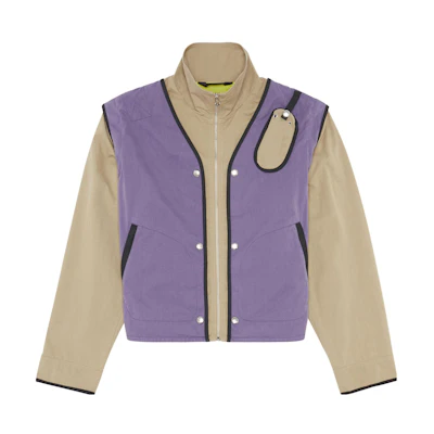 Diesel FW22 Color-Block Zip-Up Jacket Purple - Casual Outerwear A062170JKKH-9XX