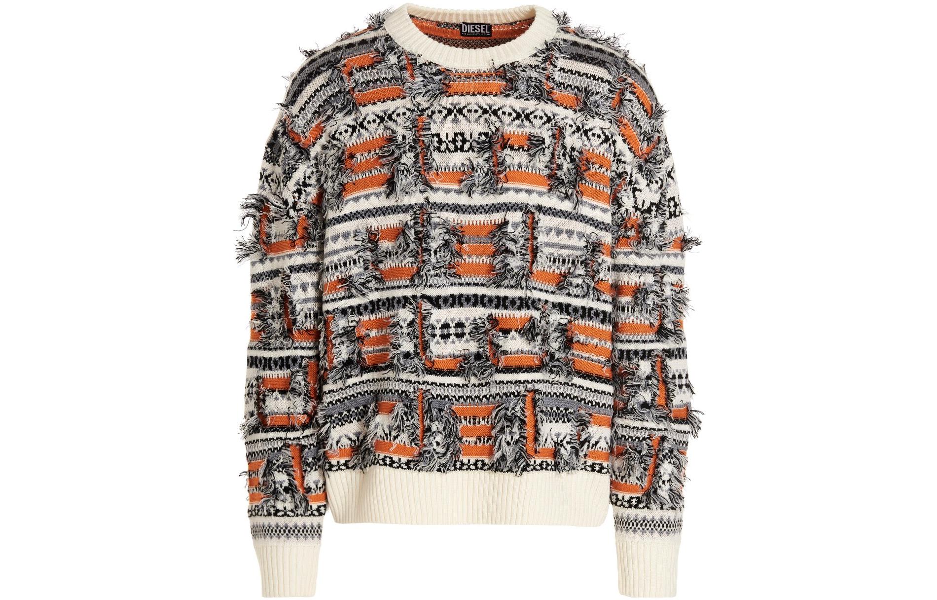 DIESEL FW22 Colorblock Crewneck Pullover Sweater  Multicolor. A067340LFAL3CB