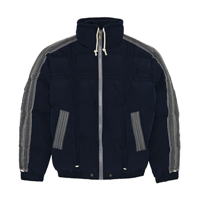 Diesel FW22 Colorblock Logo Patch Stand Collar Jacket Black A062240NDAS-9XX