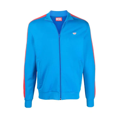 Diesel FW22 Colorblock Zip Jacket Blue A036680DLAA8EDB