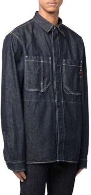 DIESEL FW22 藍色D-Hor對比車線牛仔外套 A035240DFAZ-01 Shop DIESEL FW22 藍色D-Hor對比車線牛仔外套 A035240DFAZ-01