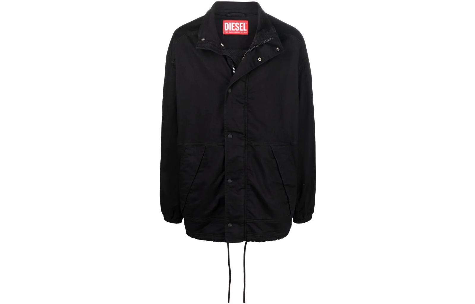 Diesel FW22 D-Rodney Solid Denim Jacket Men Black A03746069ZG02