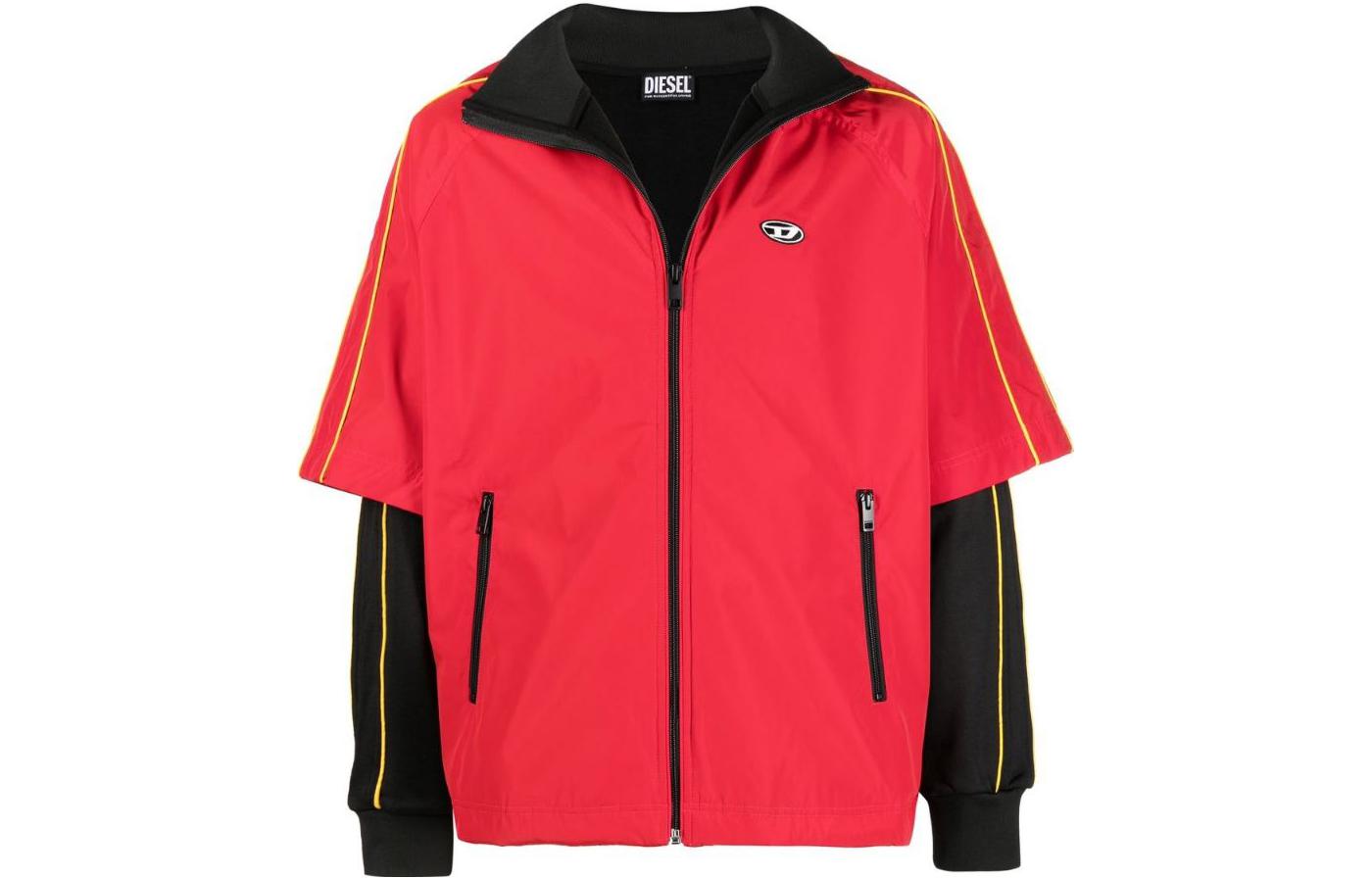 Diesel FW22 Double-Layered Jacket Red A051630JEAN44QA