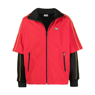 Diesel FW22 Double-Layered Jacket Red A051630JEAN44QA