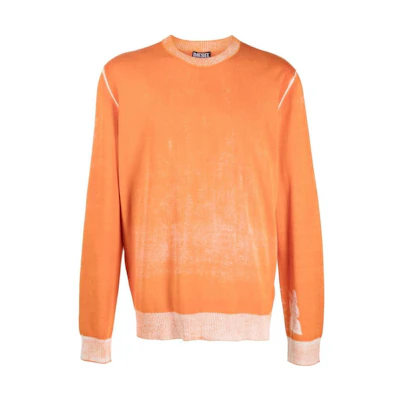 Diesel FW22 Faded Effect Orange Sweatshirt A067360BEAR3CB