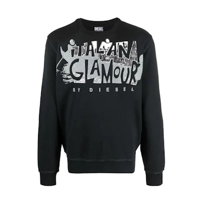 Diesel FW22 Fashionable Comfortable Sweatshirt Black A060470AJIH900