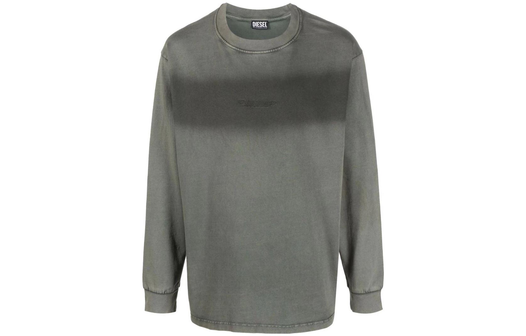 Diesel FW22 Gradient Logo Embroidered Sweatshirt Green () A038100CFAQ5BS