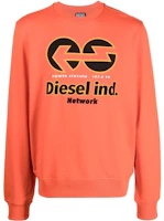 Diesel FW22 Graphic Crewneck Long Sleeve Sweatshirt Orange - Edition A064920GRAC37A Diesel FW22 Graphic Crewneck Long Sleeve Sweatshirt Orange - Edition A064920GRAC37A