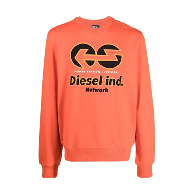 Diesel FW22 Graphic Crewneck Long Sleeve Sweatshirt Orange - Edition A064920GRAC37A